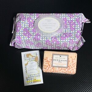 Beekman 1802 Supersize Lilac Dream Facial Wipes & Orange Blossom Soap Bundle